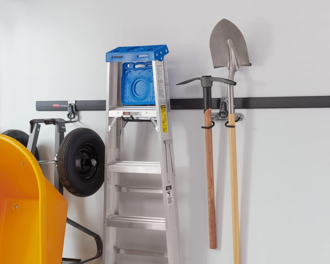Rubbermaid Fasttrack 2-Griff-Haken Handle Hook Metallic|Powder-Coated Steel, 2-Griff-Haken