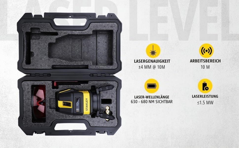 Stanley Multi-Line 4V1H STHT77514-1 Cross Line Laser - Red