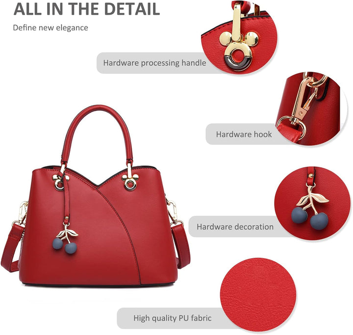 NICOLE & DORIS Handtaschen Klein Modern Handtasche Damen Schultertaschen PU Leder Umhängetasche Frau