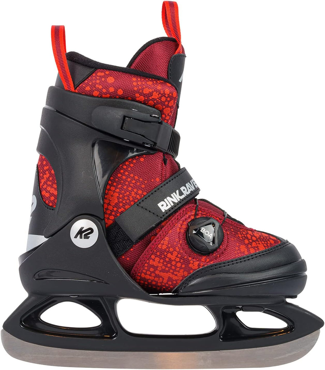 K2 Skates Jungen Schlittschuhe Rink Raven Ice Boa, black-blue, 25G0310 S (EU: 29-34 / UK: 10-1 / US: