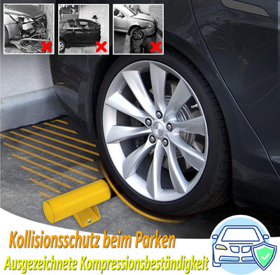 YRHome Garagenstopper Gummi Radstopp Parkbegrenzung Gelb Reflektoren Gummi Parkplatzbegrenzung Parks