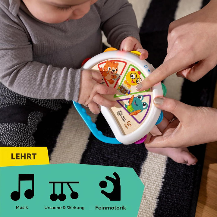 Baby Einstein, Hape Tap &amp; Shake Magic Touch Tamburin – Musikalisches Babyspielzeug, Fördert Feinmoto