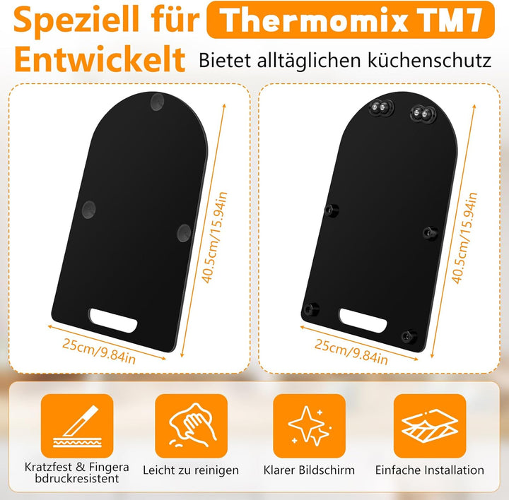 SelfTek Gleitbrett für Thermomix TM7 Zubehör, Wiegepalette kompatibel mit Thermomix TM7 mit 360° rol