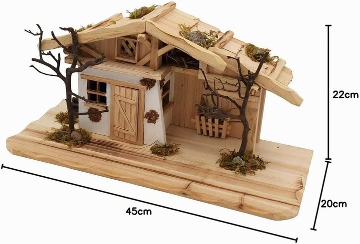 Geschenkestadl Holzhaus 45 cm Haus Modellhaus Krippe