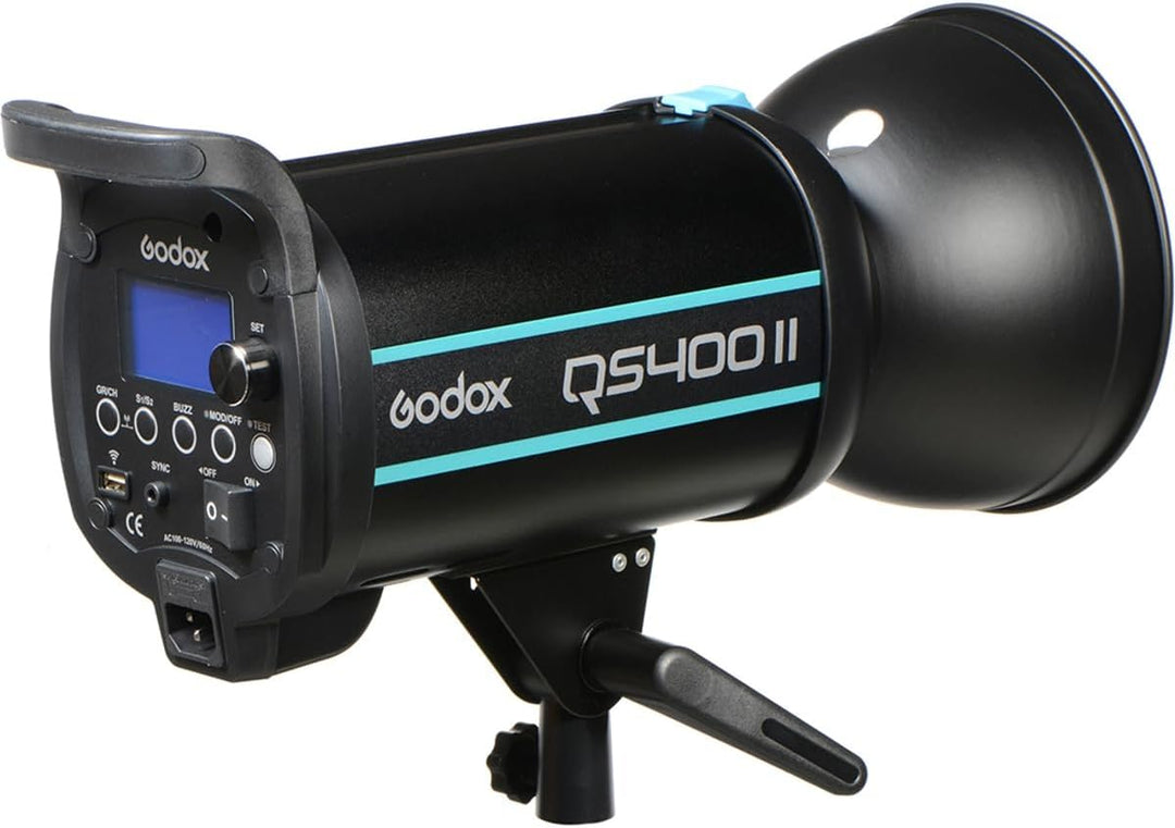 GODOX Photostudio Strobe Blitzlicht QS400II 400W 5600K mit 150W Modellierung Lampe für Studios (QS40