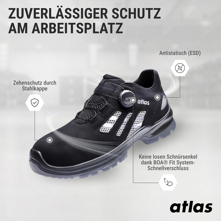 Atlas Flash 3200 BOA® | ESD - EN ISO 20345 S1 SRC - Gr. 36-49 39 EU Mehrfarbig, 39 EU Mehrfarbig