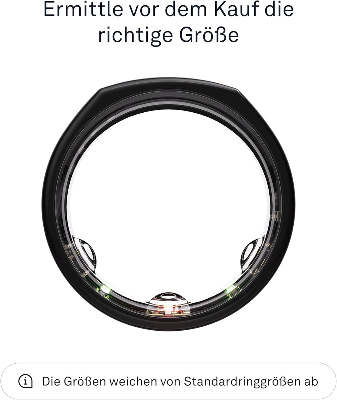 OURA Gen3 Heritage Smart-Ring - Grösse 10, Black | Wearable für Schlaf-, Herzfrequenz- und Fitnesstr