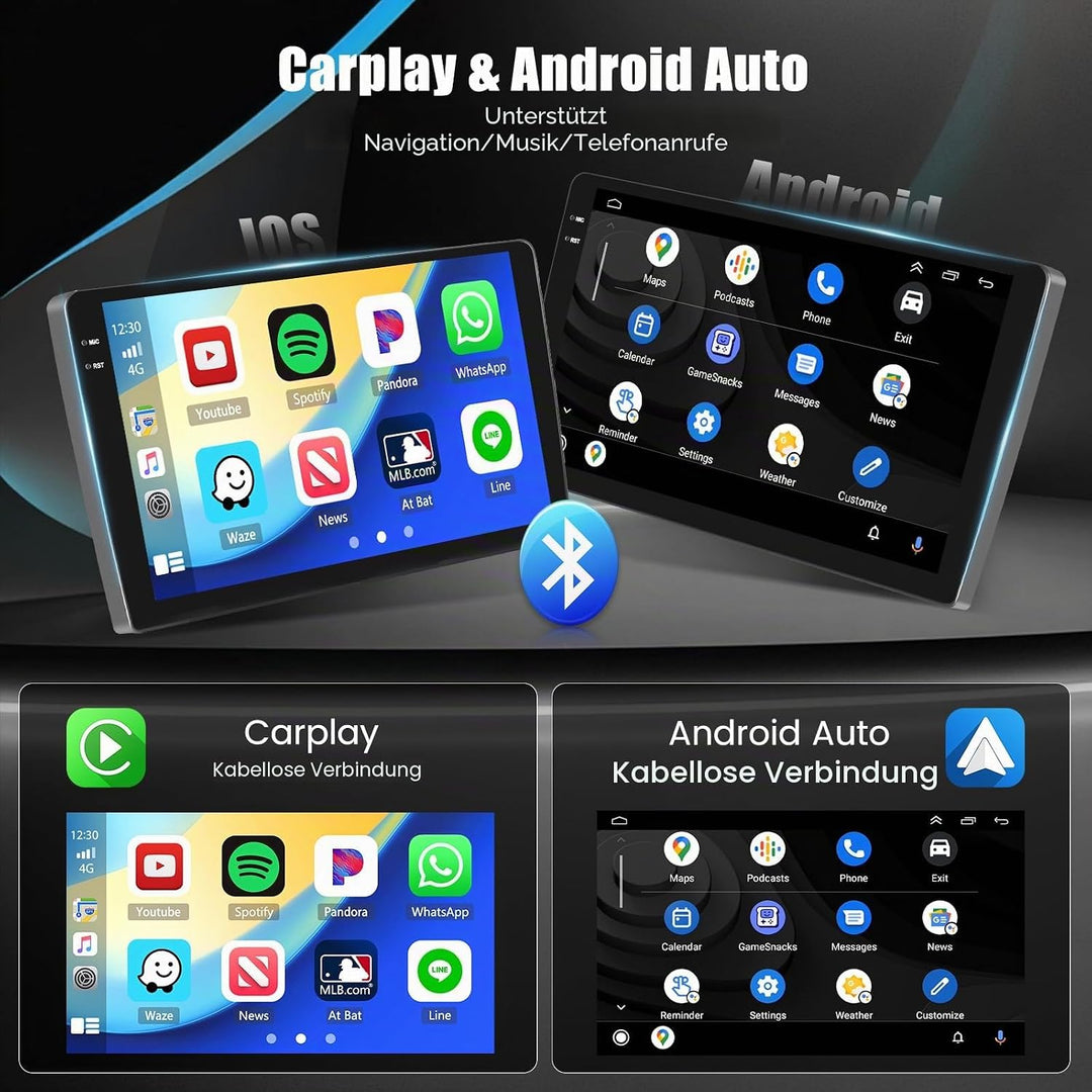 Hikity 4+64G Android 15 Autoradio für FIAT DUCATO 2010/Citroen Jumper/Peugeot Boxer, 9" Incell Bilds