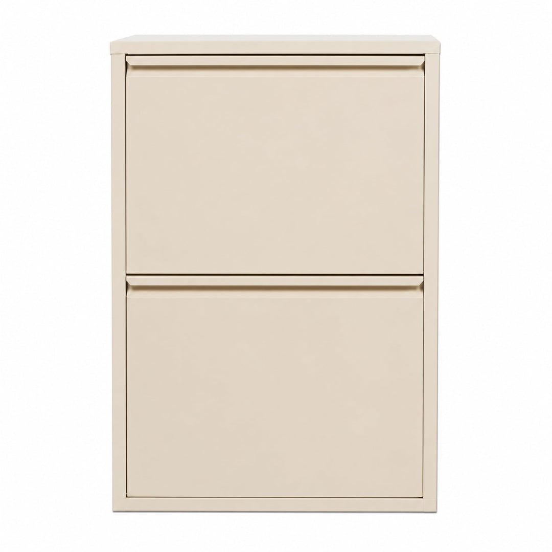 Schuhschrank Schmal, Metall Schuhkipper mit Magnet-Klappen, Schmaler Schuhschrank für Flur, Eingang