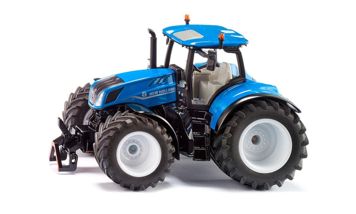siku 3291, New Holland T7.315 HD, Spielzeug-Traktor, 1:32, Metall/Kunststoff, Blau, Inkl. Frontgewic