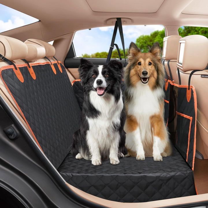 Euqvunn Hundedecke Auto Rückbank Fester Boden, [Breitere Grösse & Metallclip] Kofferraumschutzmatte,