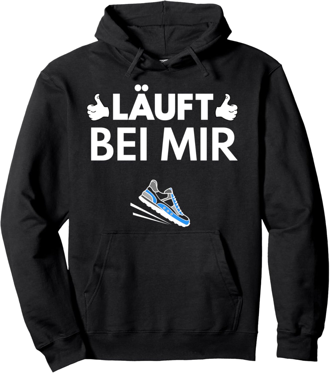 Läuft Bei Mir - Lustiger Jogger & Läufer Spruch Pullover Hoodie