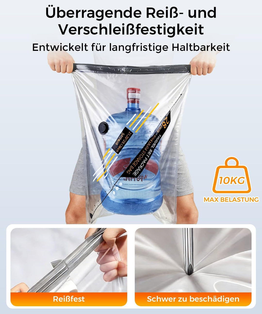 BOYUNSHI Vakuumbeutel für Kleidung mit Kabelloser Vakuumpumpe, 15 Stück Kompressionsbeutel für Kleid