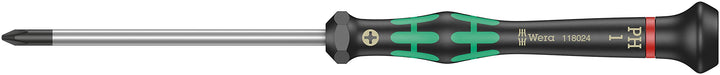 Wera 05118024001 2050 Elektroniker-Kreuzschlitzschraubendreher, PH 1 x 80 mm Phillips #1 Head , 80mm