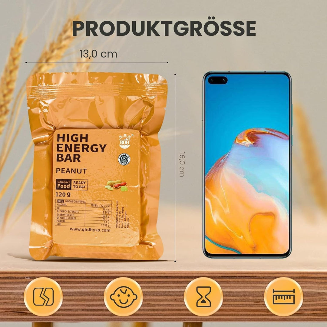 Notfall-Rationsriegel, Erdnussgeschmack, Überlebens-Tabs für Outdoor, Camping, Notfall, Schneesturm,