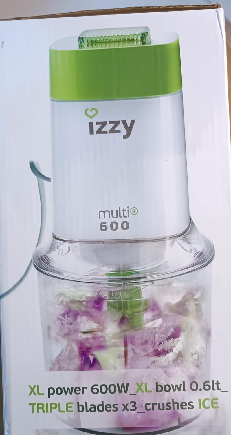 Benrubi IZZY Multi+ 600, der 6 Klingen Zerkleinerer, elektrischer Multizerkleinerer, Zwiebelschneide