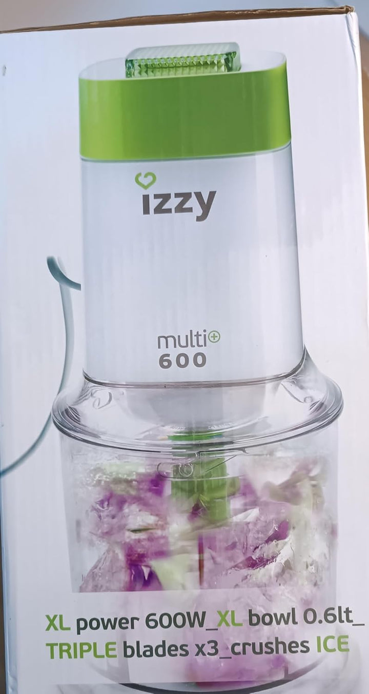 Benrubi IZZY Multi+ 600, der 6 Klingen Zerkleinerer, elektrischer Multizerkleinerer, Zwiebelschneide
