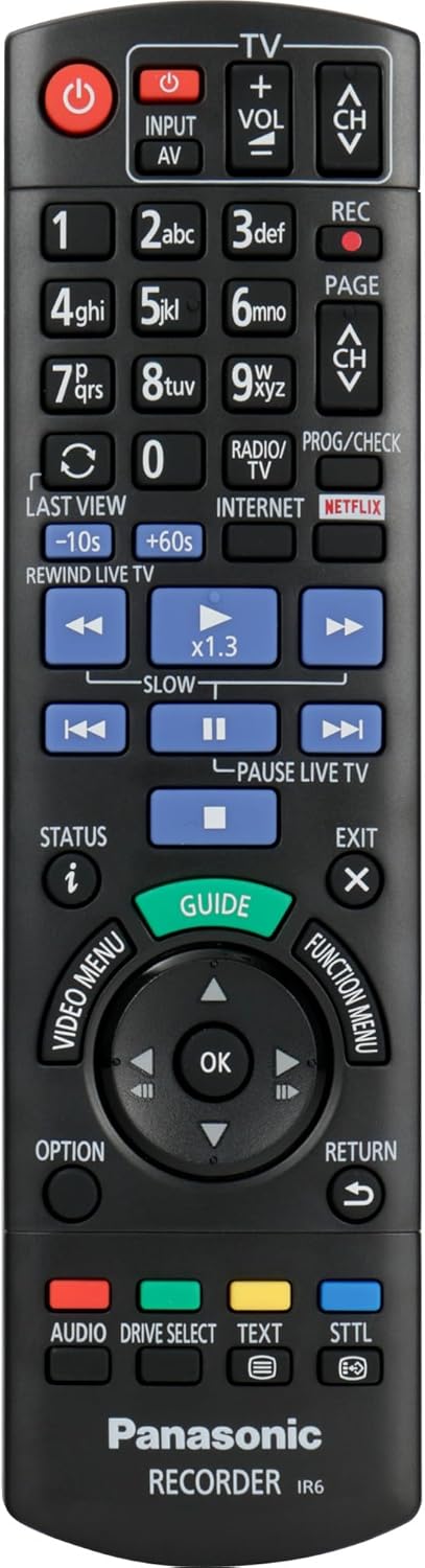 Panasonic DMR-UBC90EGK Ultra HD Blu-ray Recorder (2TB HDD, 4K Blu-ray Disc, UHD TV Kabelempfang, 3 x