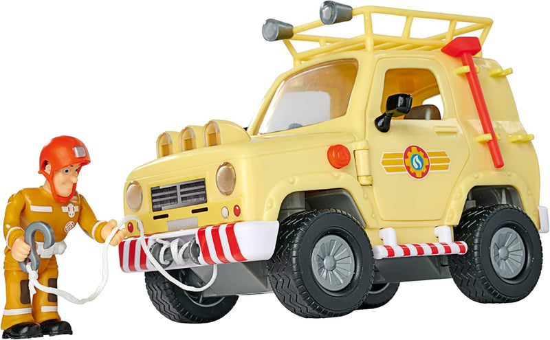 Simba - Feuerwehrmann Sam, Bergfahrzeug 4x4, 109252511038, 3 Jahre, 15 cm, mit Licht und Sound