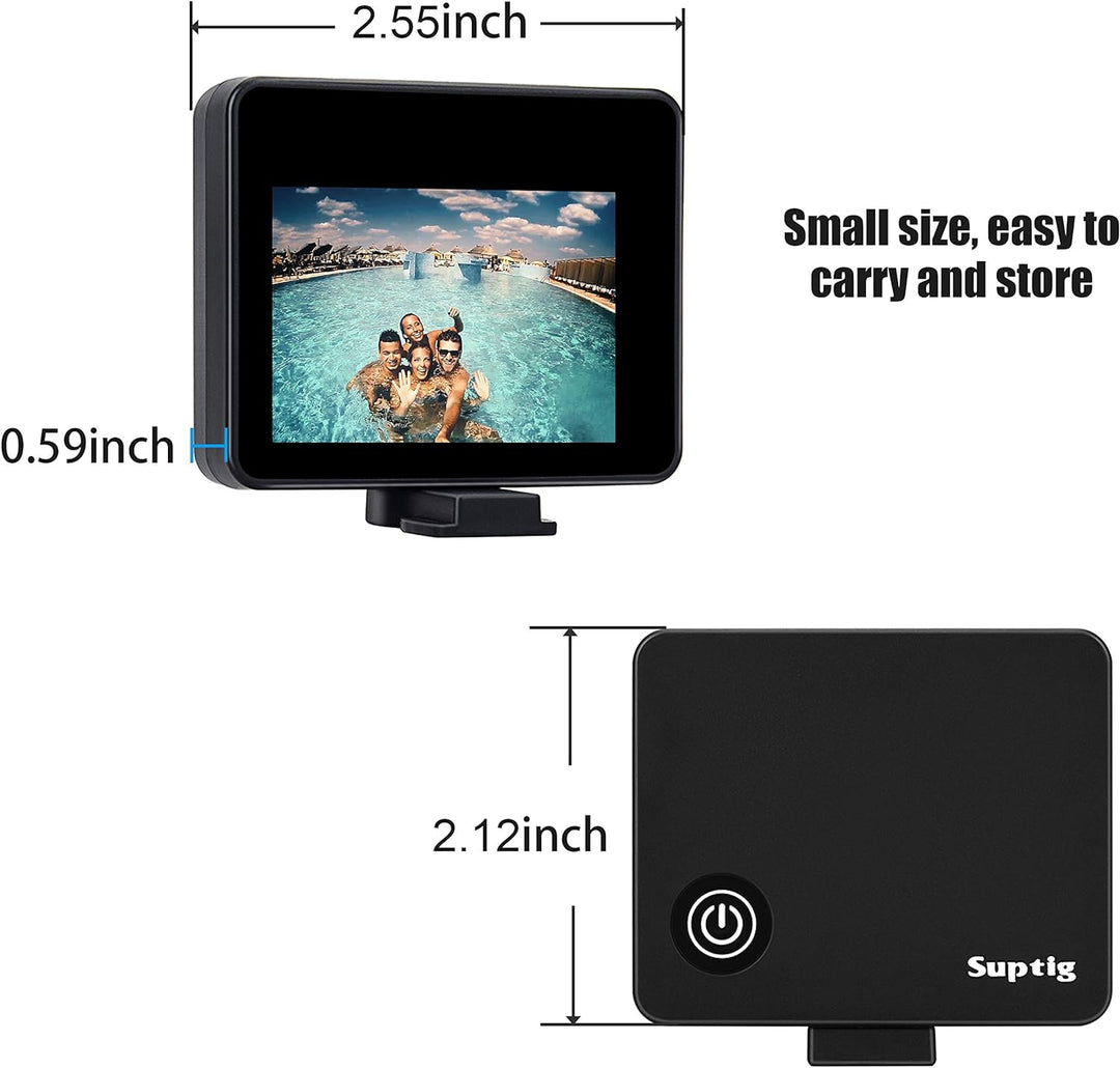 Suptig LCD-Bildschirm Selfie LCD-Bildschirm Kompatibel mit Gopro Hero 9 Hero 8 Hero 7 Hero 6 Hero 5