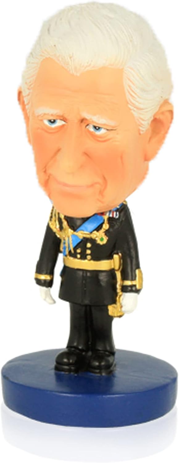 Elgate King Charles III Krönung Gedenkwackelkopf – perfekte Heimdekoration und Souvenir-Sammelfigur