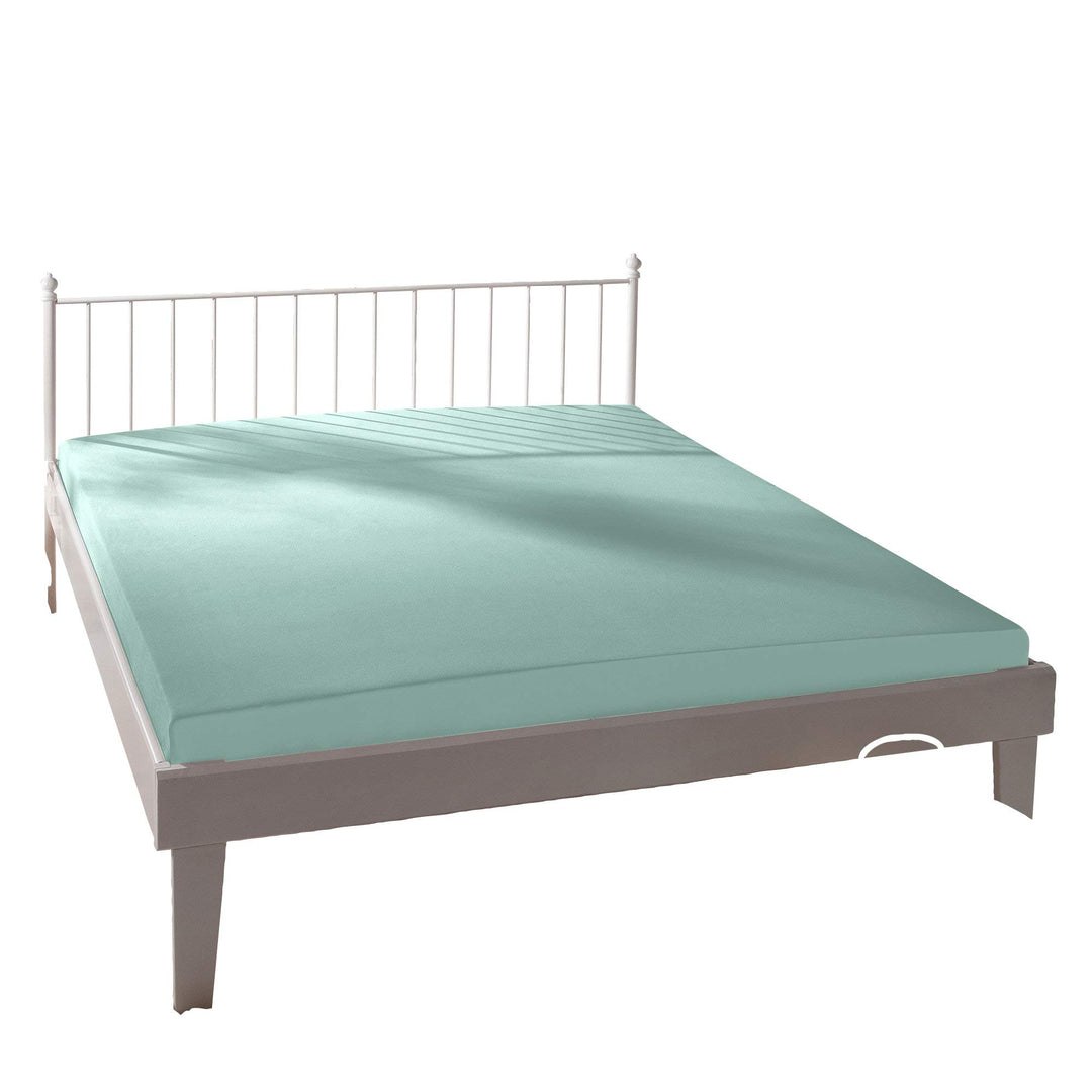 Bassetti Spannbettlaken 650 Eisblau Baumwolle/Elastan, Masse: 180cm x 200cm, 200cm x 220cm, 9239373,