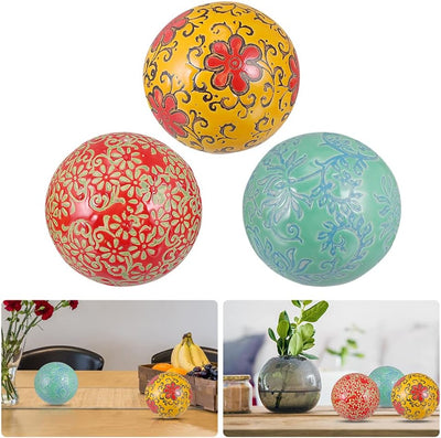 Veemoon 3Pcs Schwimmkugeln Keramik Porzellan Schwimmkugeln Teich Garten Balkon Teiche Deko Party Zub