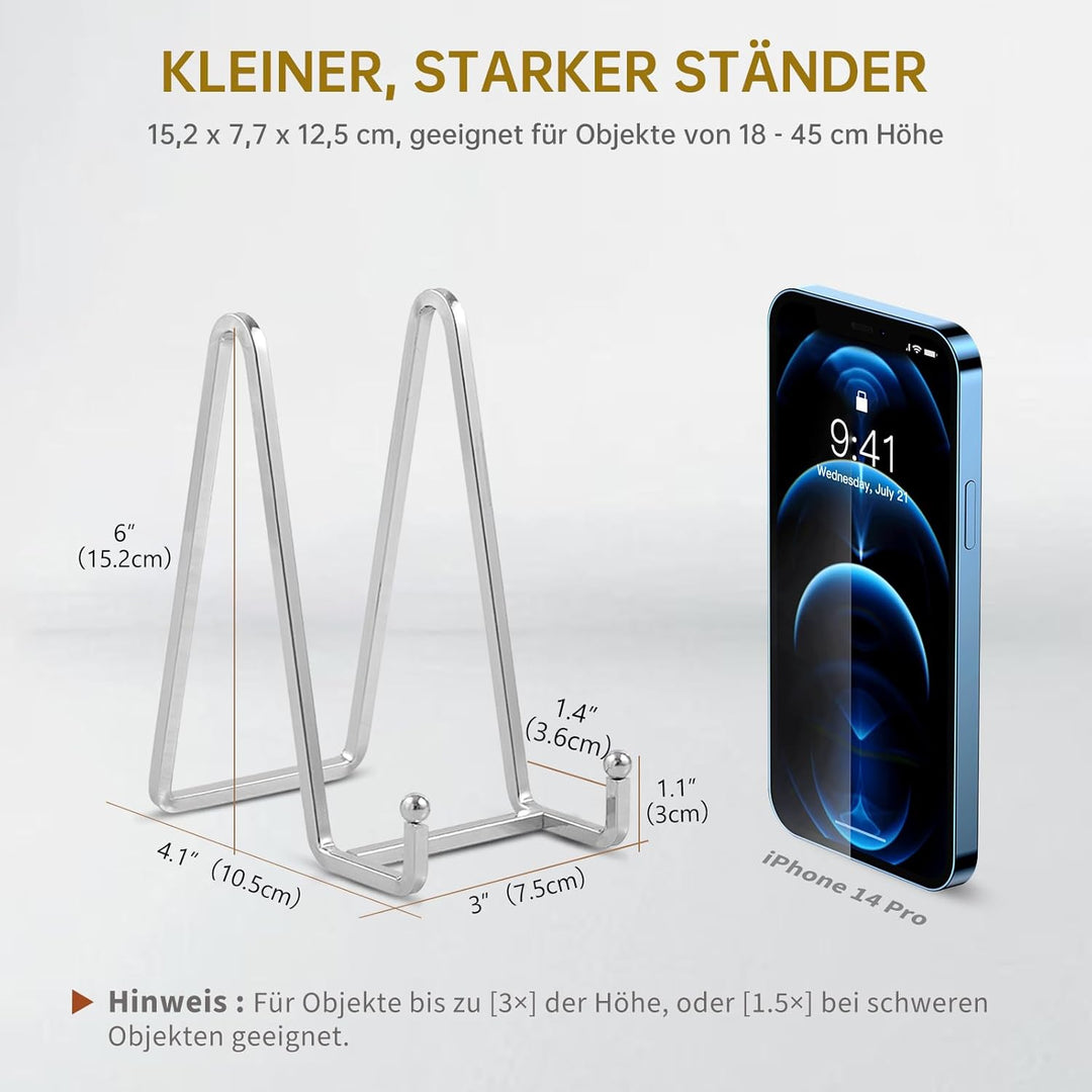 Staffelei Aufsteller Teller Ständer Metall - 4 Stück Tellerständer - Deko Tellerhalter - Dekoteller