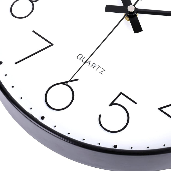 jomparis Wanduhr ohne Ticken Analoge 30cm Rund Wanduhr Dekor für Wohnzimmer, Zimmer, Büro (Schwarz)