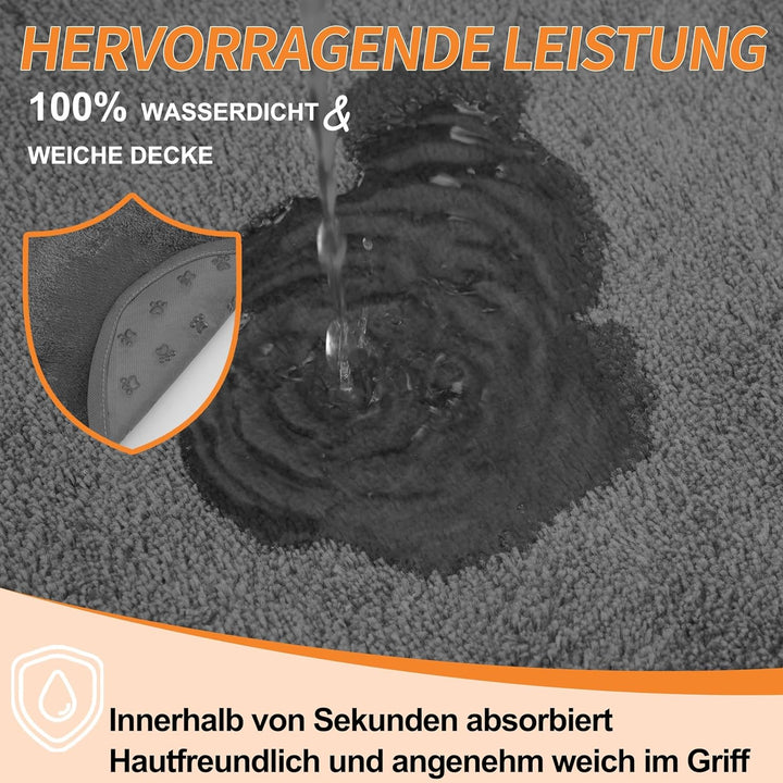 Waschbare Hundepads 91x122 cm 3er Set，Waschbare Haustier-Urinunterlage Schnell Absorbierend, Wasserd