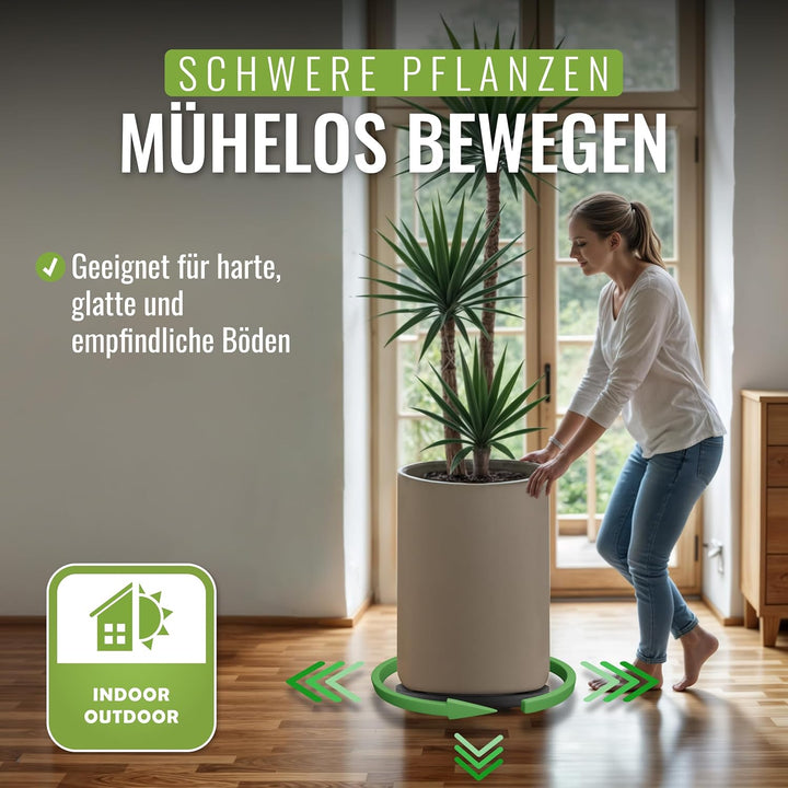 Pflanzwerk® Pflanzkübel Untersetzer *ULTRAFLACHER DESIGNER PFLANZENROLLER* Ø28cm für alle Blumentöpf