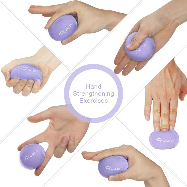 RYACO Handtherapie-Übungs-Stressball-Bundle – 3er-Set – Stressball mit dynamischem Widerstand und Gr
