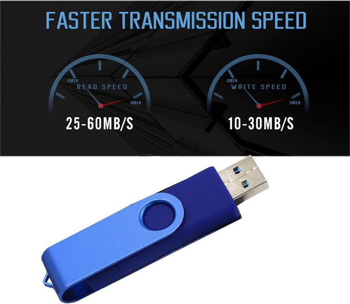 256GB-Flash-Laufwerk,Thumb Drive hohe Kapazität,USB-Flash-Laufwerke 256GB Metall Schwenkbar,USB 2.0