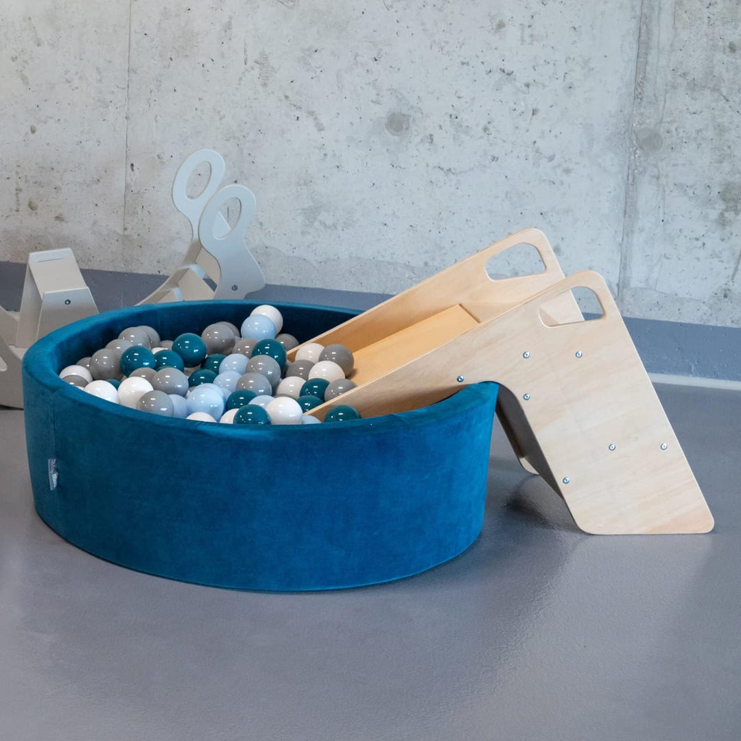 KiddyMoon Spielplatz Aus Schaumstoff Mit Rund Bällebad (200 Bälle) Ballgruben Für Babys Spielbad Hin