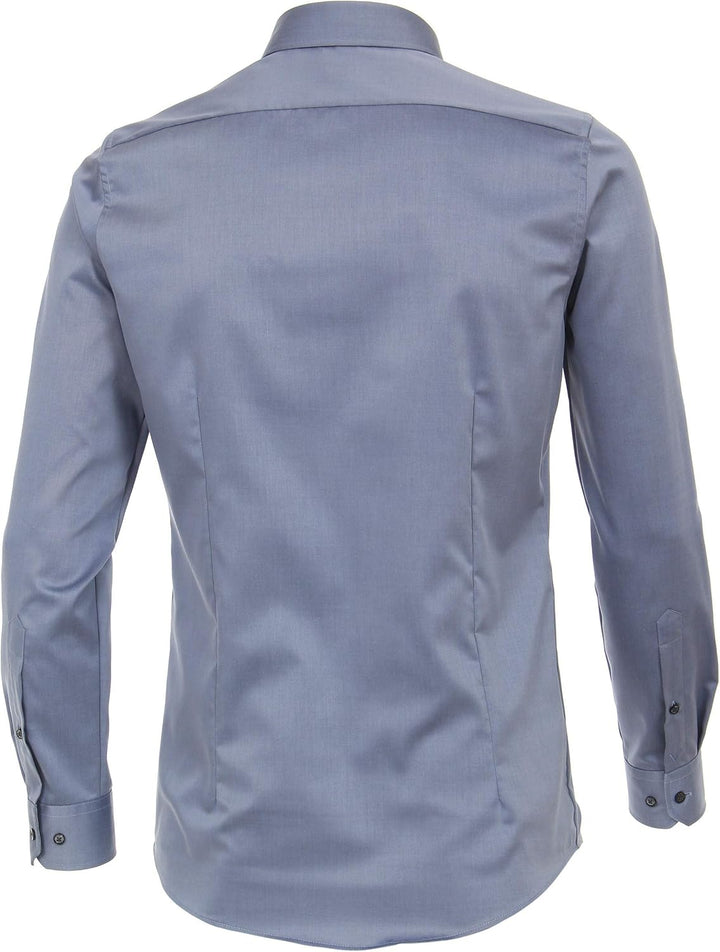 Venti Businesshemd Uni Body Fit Standard 35 Mittelblau, Standard 35 Mittelblau
