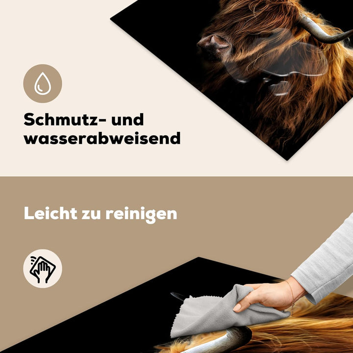 Herdabdeckplatte Einteilig Herdabdeckung Abdeckplatte für Ceranfeld Abdeckung Induktionskochfeld Auf