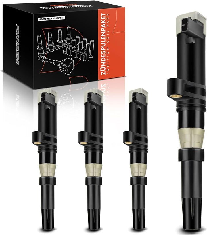 Frankberg 4x Zündspule Zündmodul Kompatibel mit Clio II Clio III Duster Logan Sandero Kubistar Prima