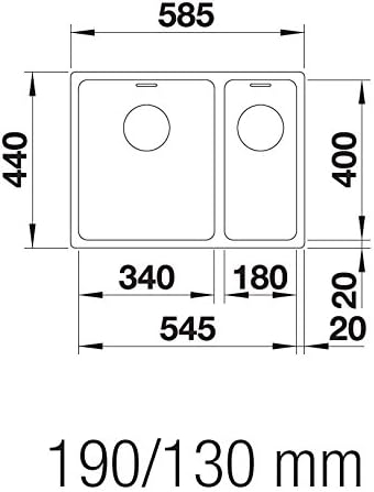 BLANCO ANDANO 340/180-IF | Edelstahl | Einbauart: Einbau von Oben & Flächenbündig | Grosses Hauptbec