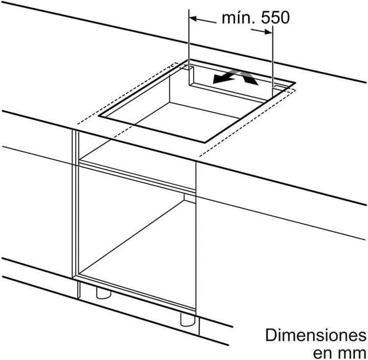 Balay 3EB865FR Induktionskochfeld, 60 cm breit, Lünette vorne, 3 Induktionszonen, Touch-Bedienung To