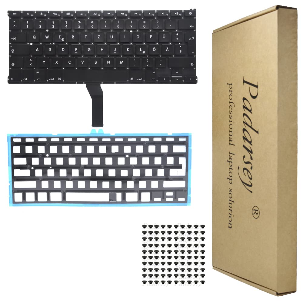 Pardarsey Laptop Tastatur Notebook Keyboard Ersatz Austausch Deutsch QWERTZ DE Kompatibel Für MacBoo