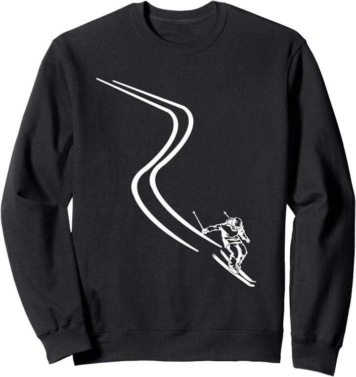 Tolles Skifahrer-Design einfaches Skifahren Motiv Retro Ski Sweatshirt