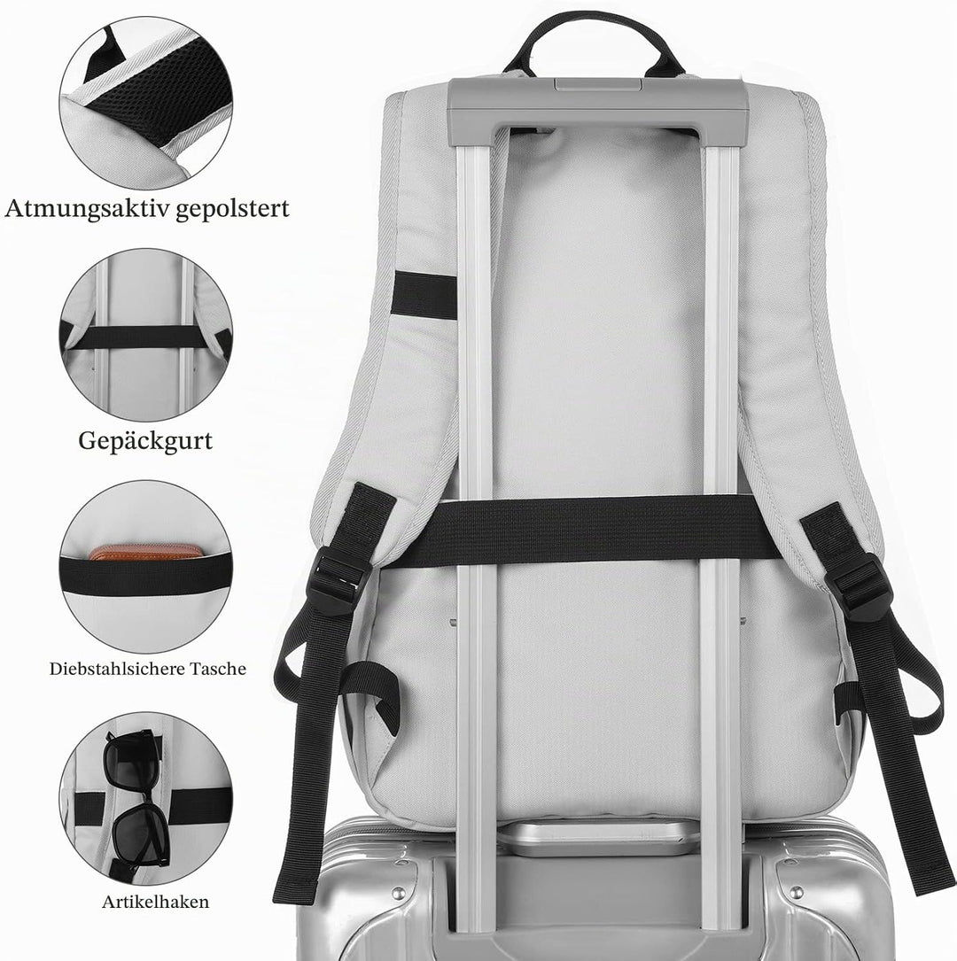 YAMTION Rucksack Schule Teenager Jungen &amp; Mädchen für 15.6 Zoll Laptop,Schulranzen Damen Herren Stad