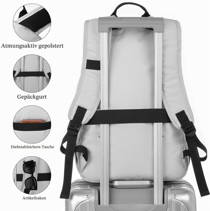YAMTION Rucksack Schule Teenager Jungen &amp; Mädchen für 15.6 Zoll Laptop,Schulranzen Damen Herren Stad