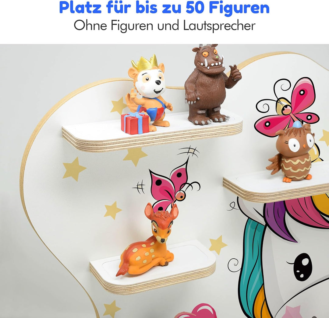 stadtecken Holzregal passend für Toniebox 2 I Geeignet für ca. 50 Tonies I Perfekte Aufbewahrung im