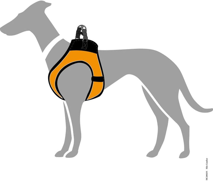 HUNTER HILO COMFORT Geschirr für kleine Hunde mit Netzmaterial und reflektierenden Elementen, orange