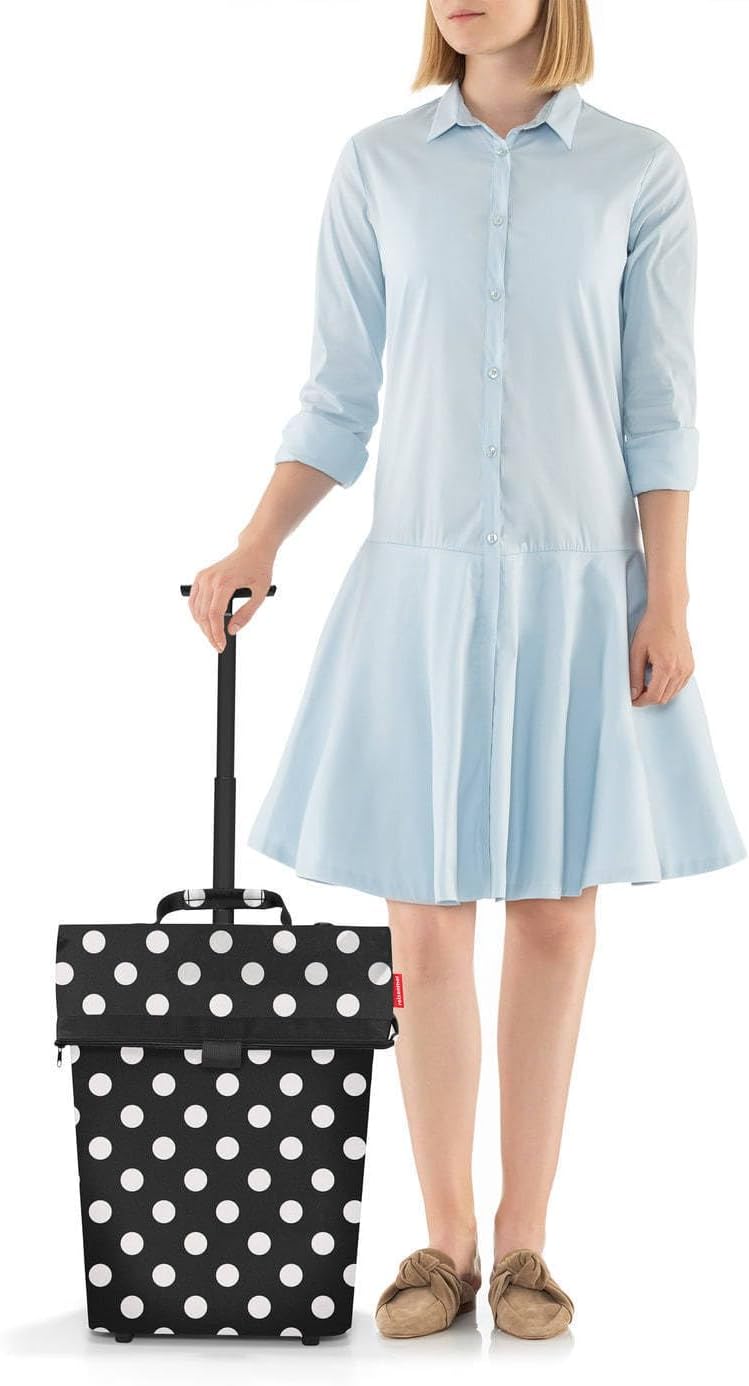 Reisenthel Trolley M Einkaufstrolley Einkaufsroller Einkaufskorb mit Rollen NT, Farbe:Dots White, Do