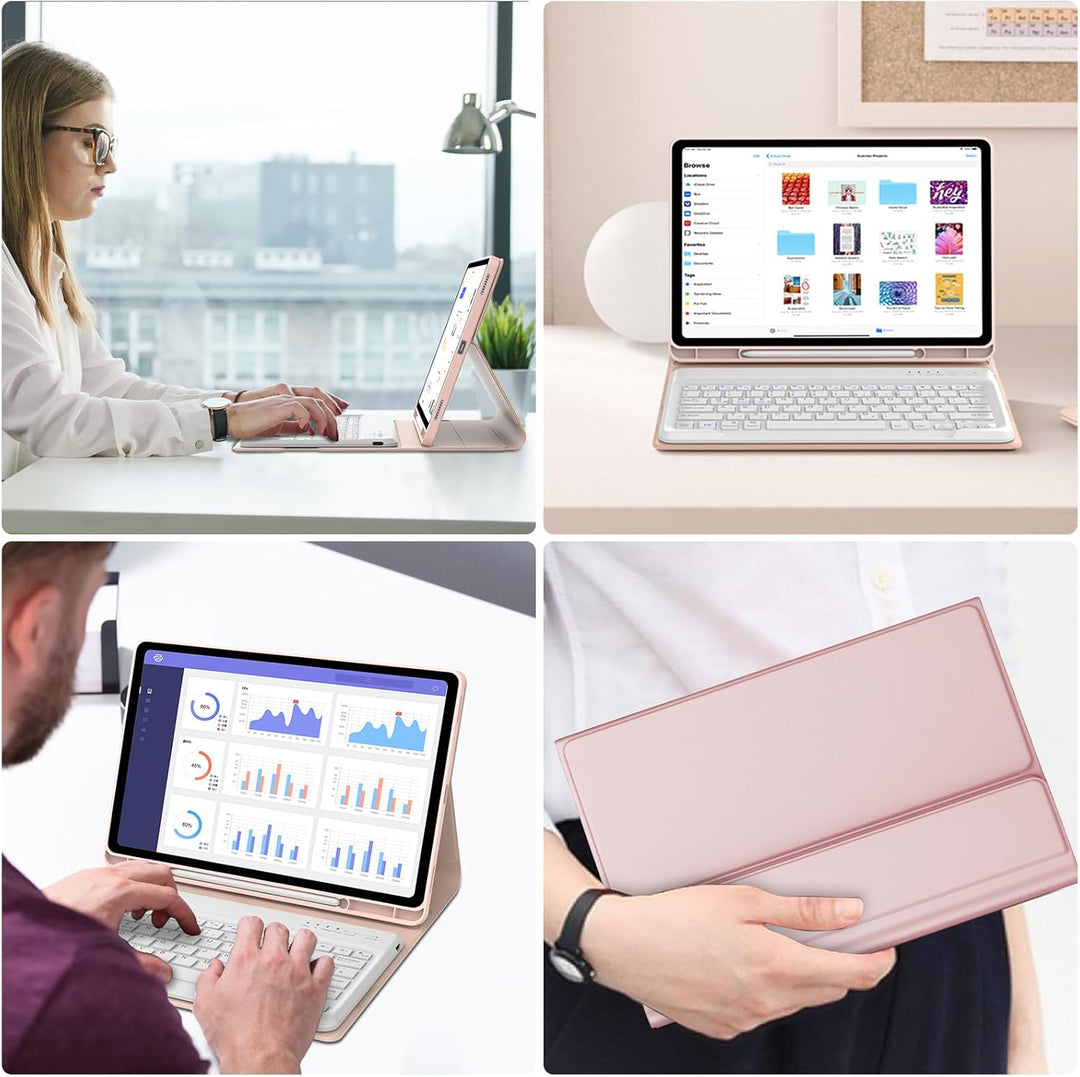 IVEOPPE Tastatur für Samsung Galaxy Tab S10+/S9FE+/S9+, Hülle Tastatur Kompatibel mit Samsung Tab S9