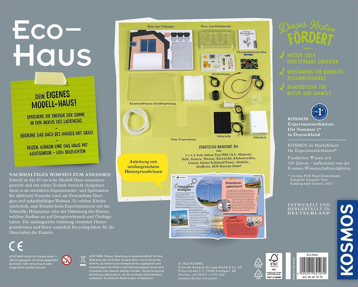 KOSMOS 621070 Eco-Haus - Energie clever nutzen - Dein grosses Test-Modell, Experimentierkasten für K