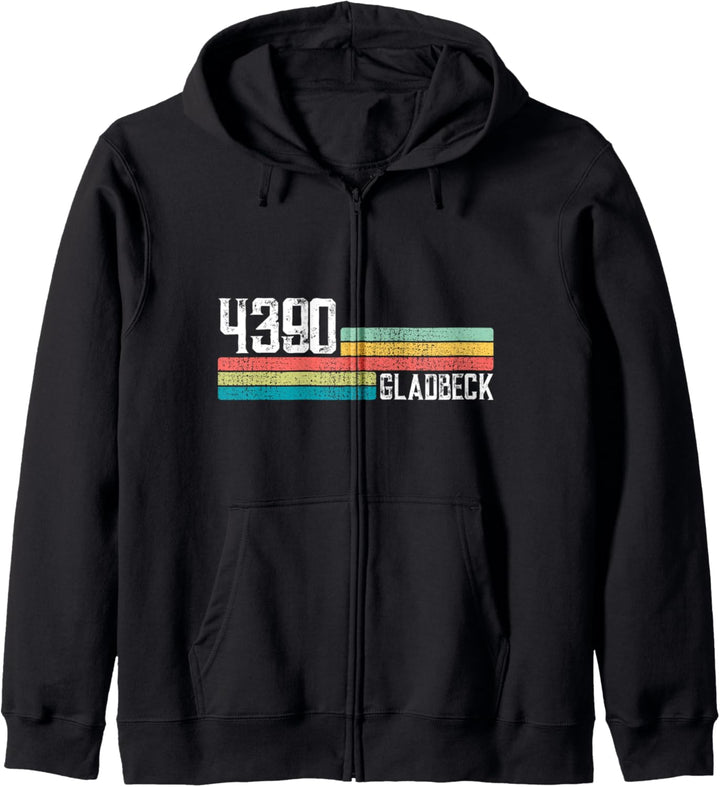 4390 Gladbeck Retro Alte PLZ Vintage Schild Kapuzenjacke