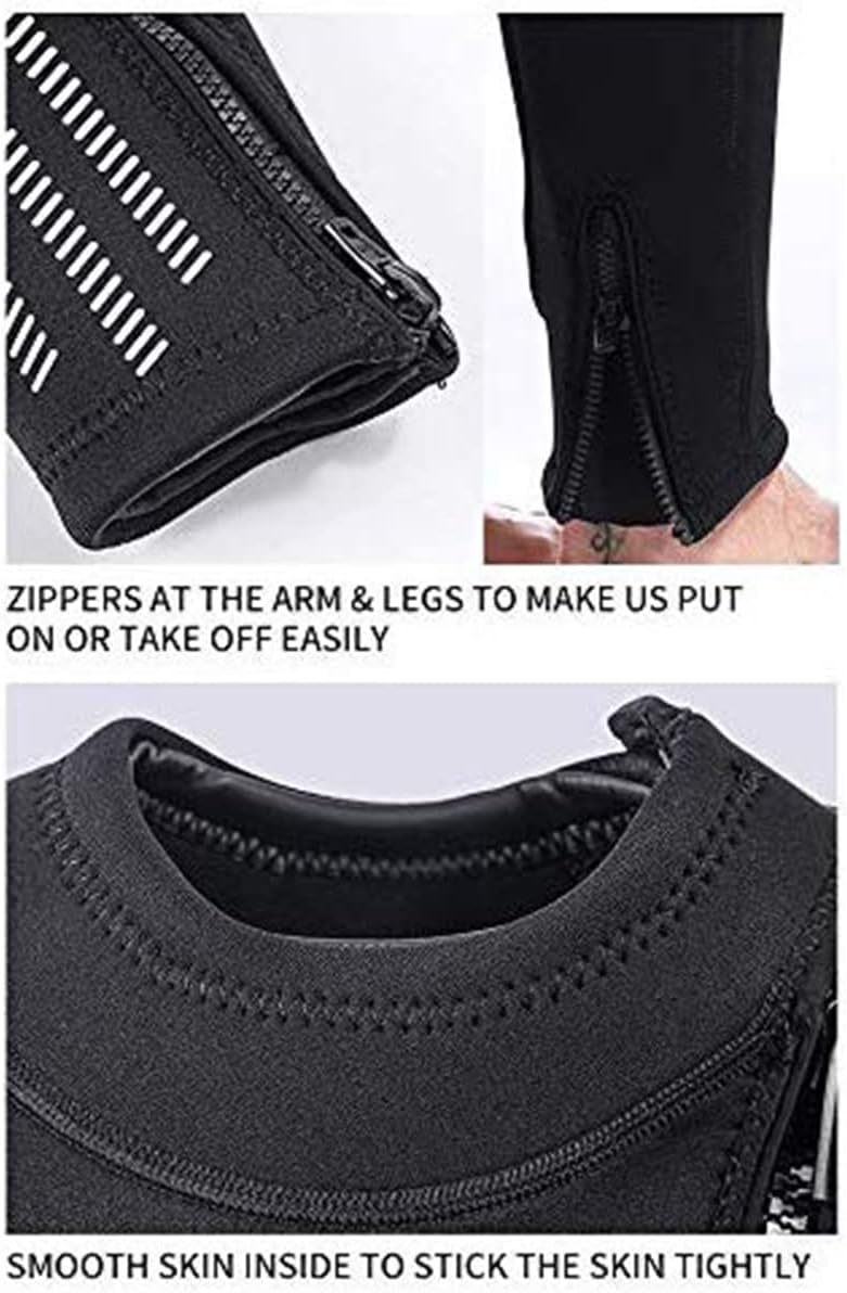 ZCCO Ultra-Stretch-Neoprenanzug, 3 mm, Frontreissverschluss, Ganzkörper-Tauchanzug, einteilig, für M